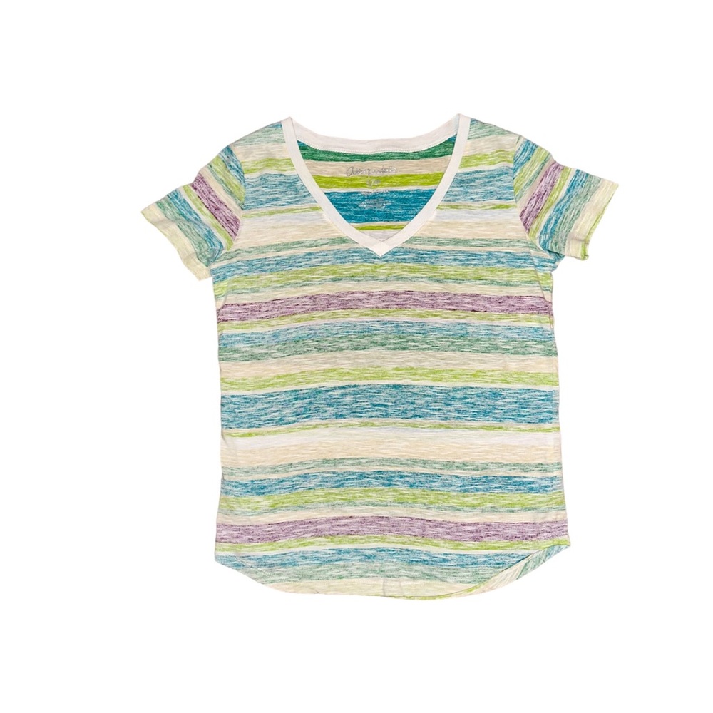 Aeropostale V-Neck Striped Tee Shirt Size Small